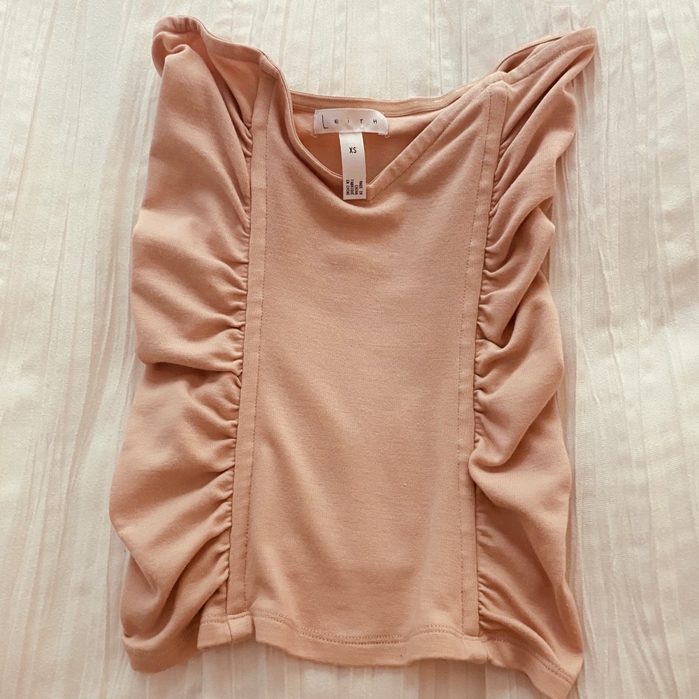 Leith Ruched Strapless Top - Picture 6 of 7